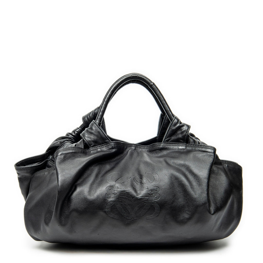 Shoulder Bag Aire Brisa Hobo Black Embossed Leather