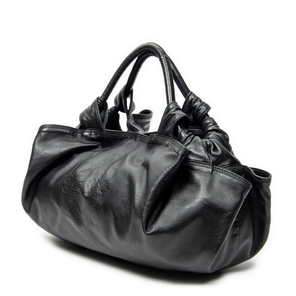 Shoulder Bag Aire Brisa Hobo Black Embossed Leather