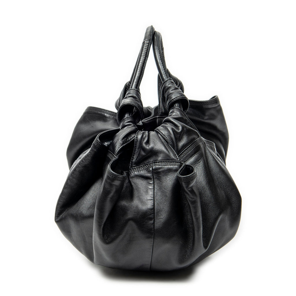 Shoulder Bag Aire Brisa Hobo Black Embossed Leather