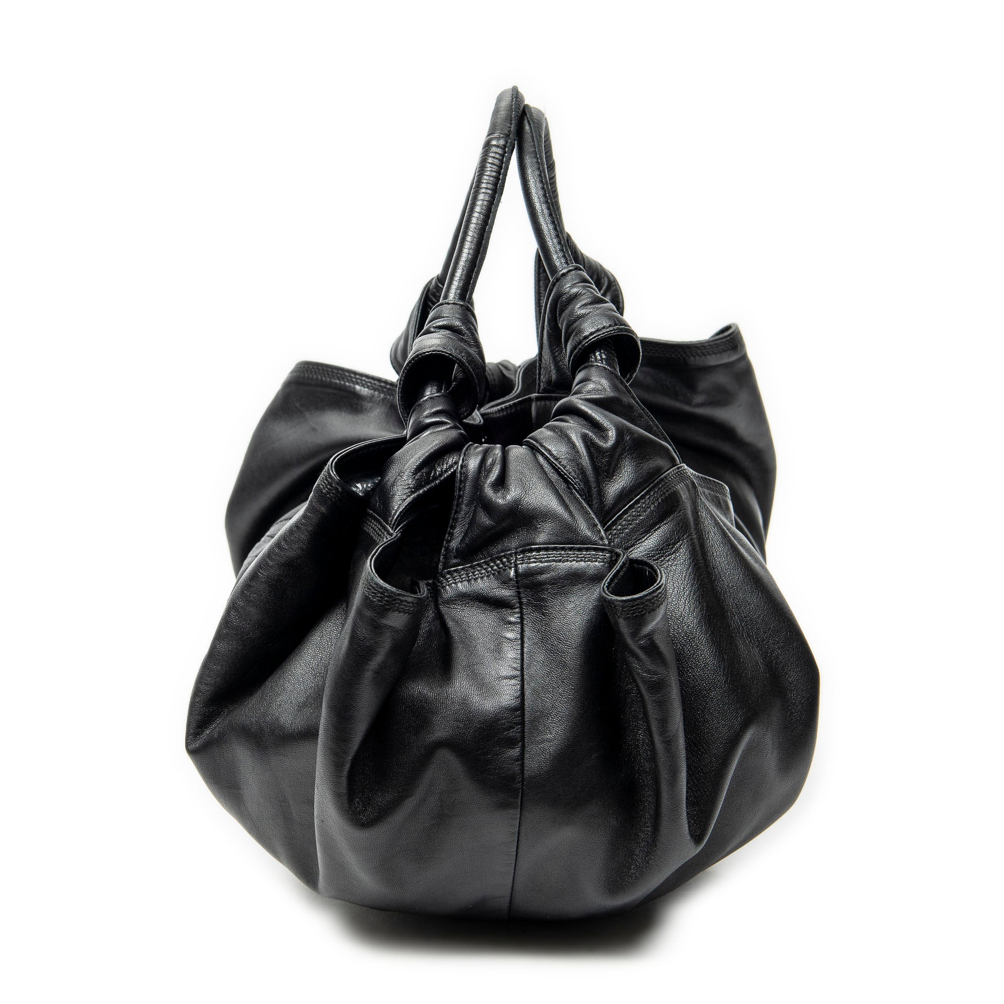 Shoulder Bag Aire Brisa Hobo Black Embossed Leather