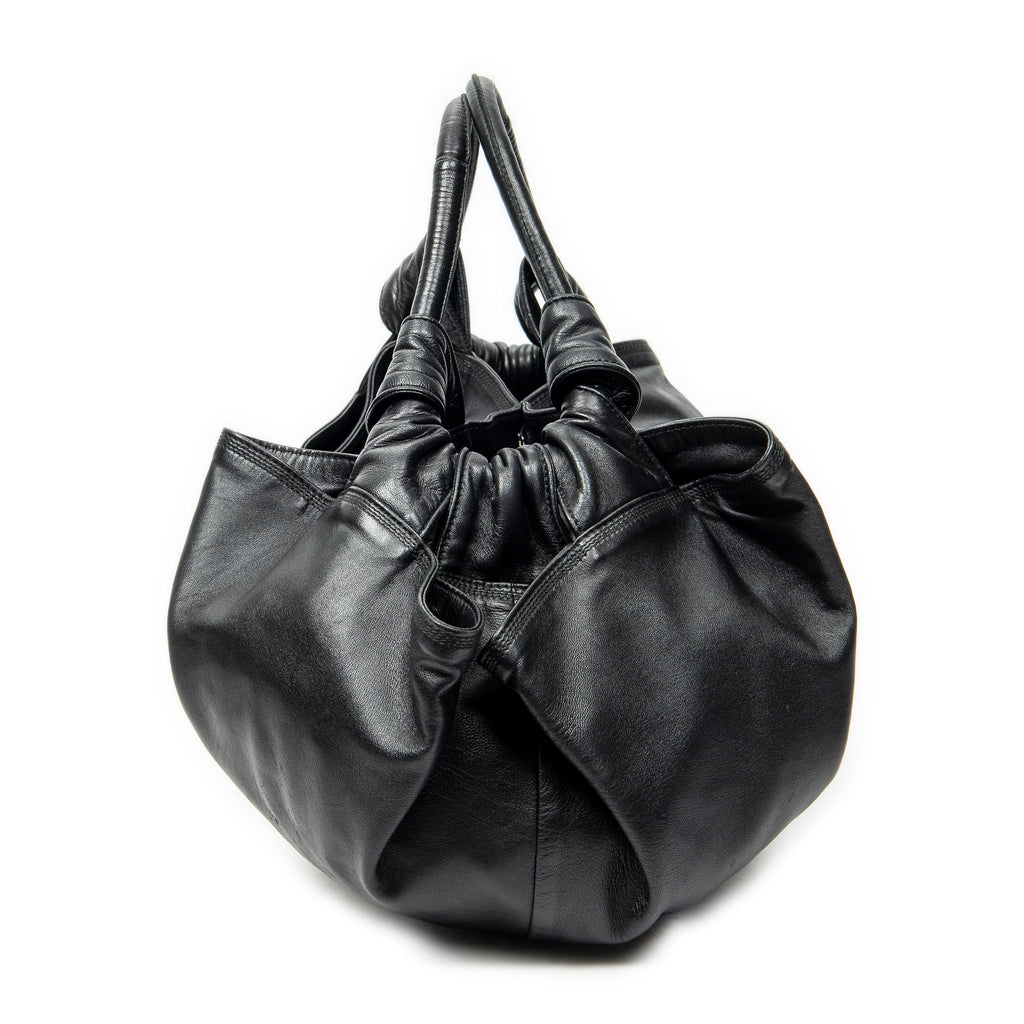 Shoulder Bag Aire Brisa Hobo Black Embossed Leather