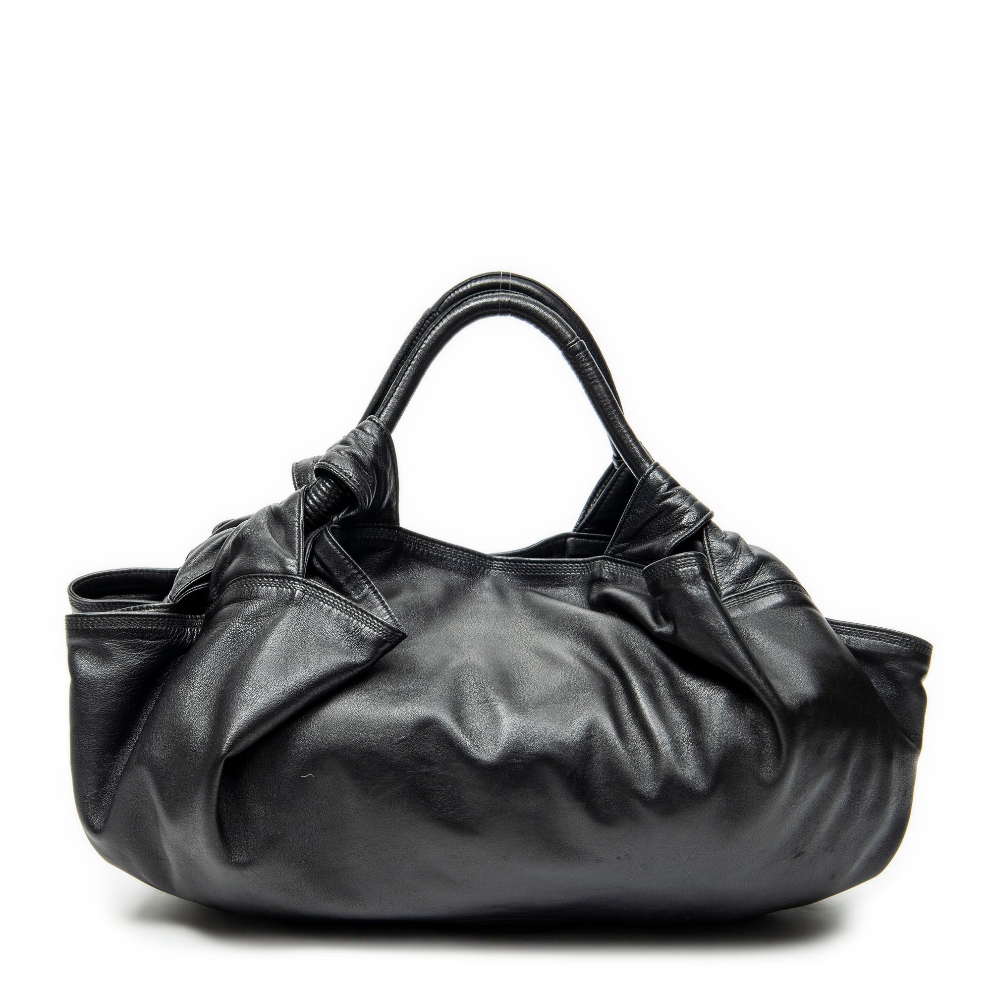 Shoulder Bag Aire Brisa Hobo Black Embossed Leather