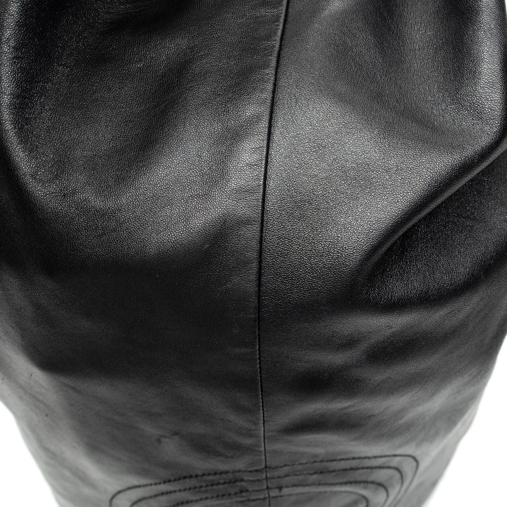 Shoulder Bag Aire Brisa Hobo Black Embossed Leather