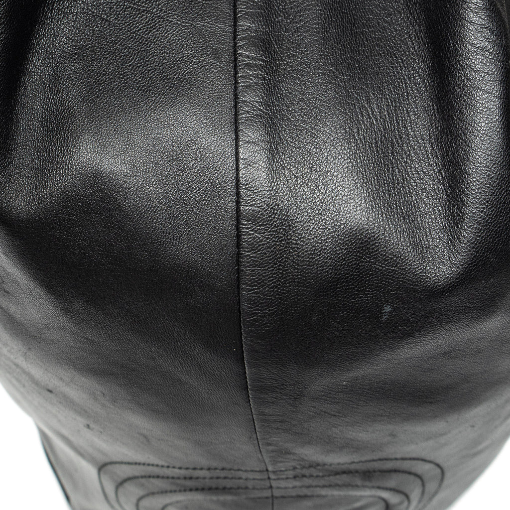 Shoulder Bag Aire Brisa Hobo Black Embossed Leather