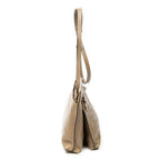 Shoulder Bag Double Pouch Crossbody Brown Anagram Embossed Leather