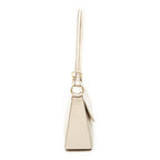 Shoulder Bag Vintage Flap Beige Textured Leather