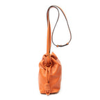 Shoulder Bag Flamenco Knot Orange Smooth Leather