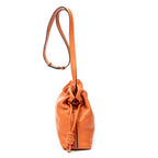 Shoulder Bag Flamenco Knot Orange Smooth Leather