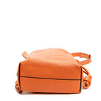 Shoulder Bag Flamenco Knot Orange Smooth Leather