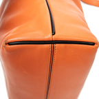 Shoulder Bag Flamenco Knot Orange Smooth Leather