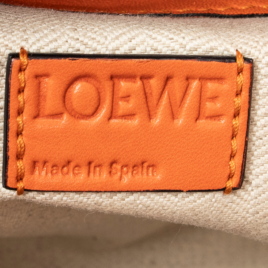 Shoulder Bag Flamenco Knot Orange Smooth Leather