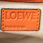 Shoulder Bag Flamenco Knot Orange Smooth Leather