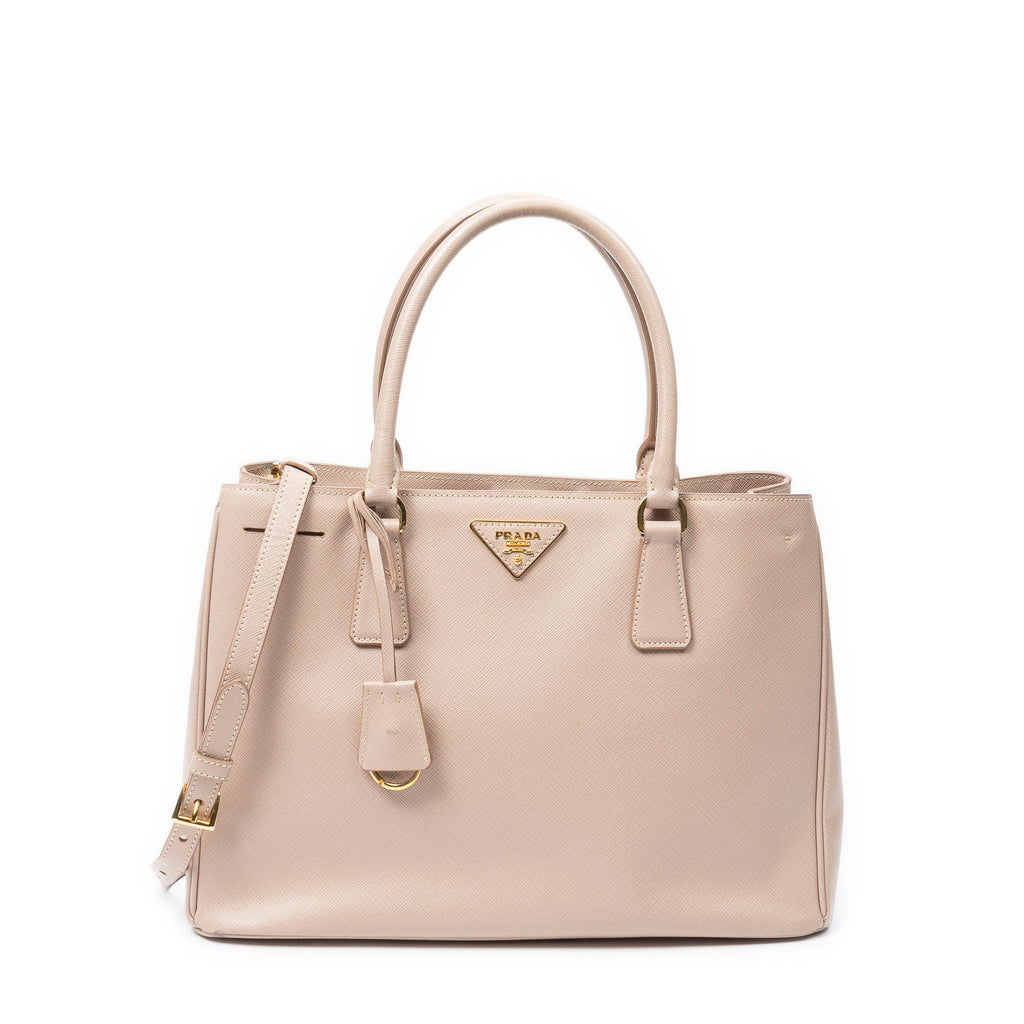 Shoulder Bag Small Executive Tote Pink Saffiano Leather