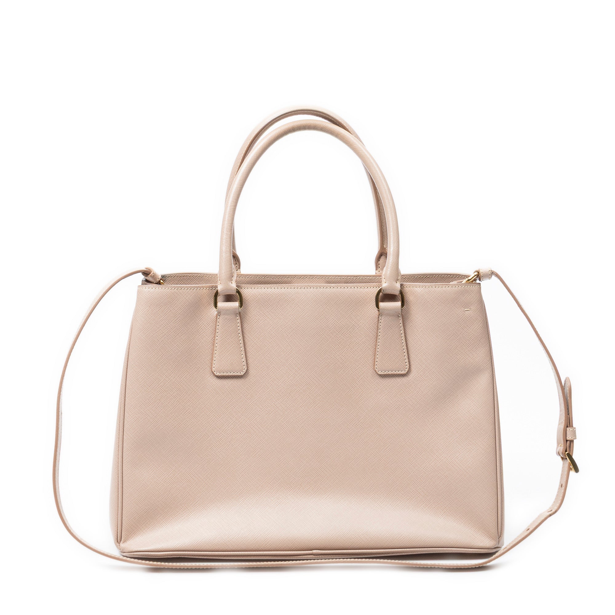 Shoulder Bag Small Executive Tote Pink Saffiano Leather