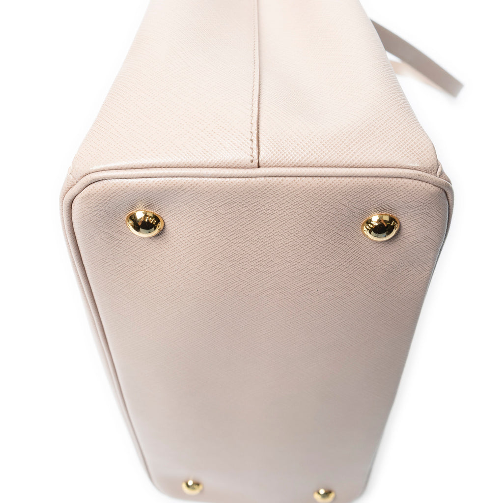 Shoulder Bag Small Executive Tote Pink Saffiano Leather