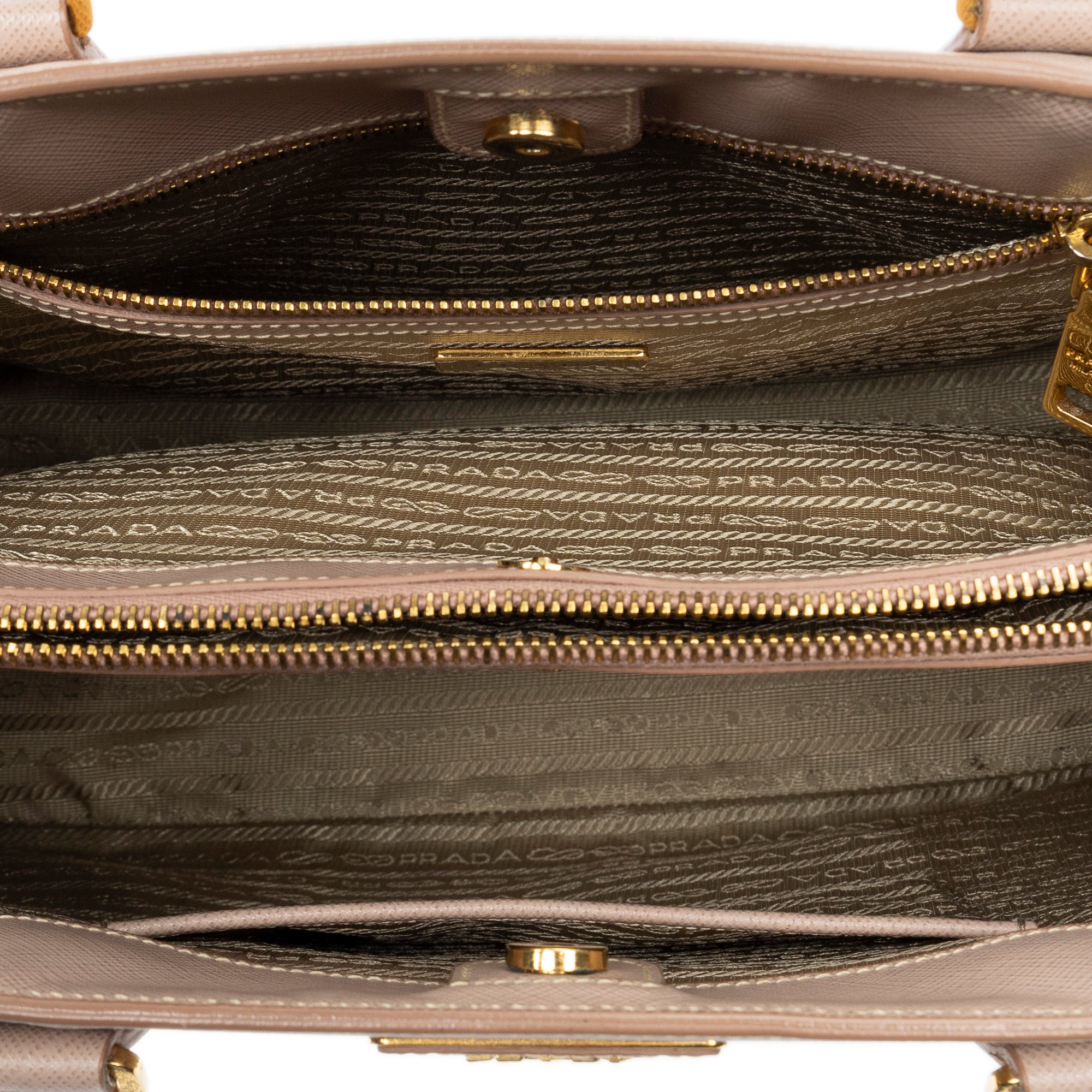 Shoulder Bag Small Executive Tote Pink Saffiano Leather