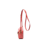 Shoulder Bag Small Satchel Crossbody Red Saffiano Leather