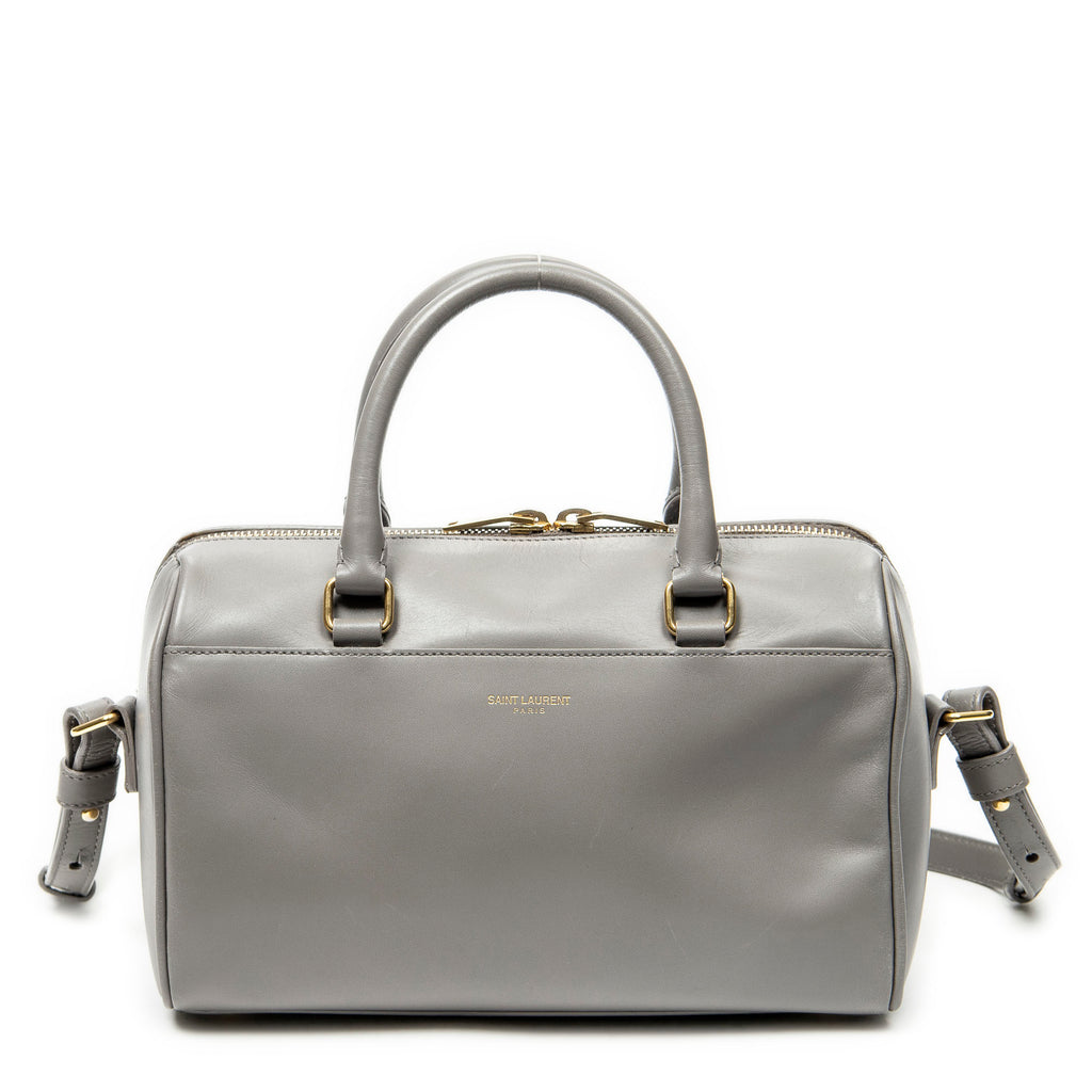Shoulder Bag Baby Duffle Taupe Smooth Leather