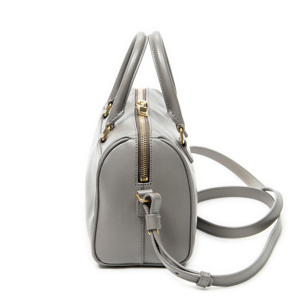 Shoulder Bag Baby Duffle Taupe Smooth Leather