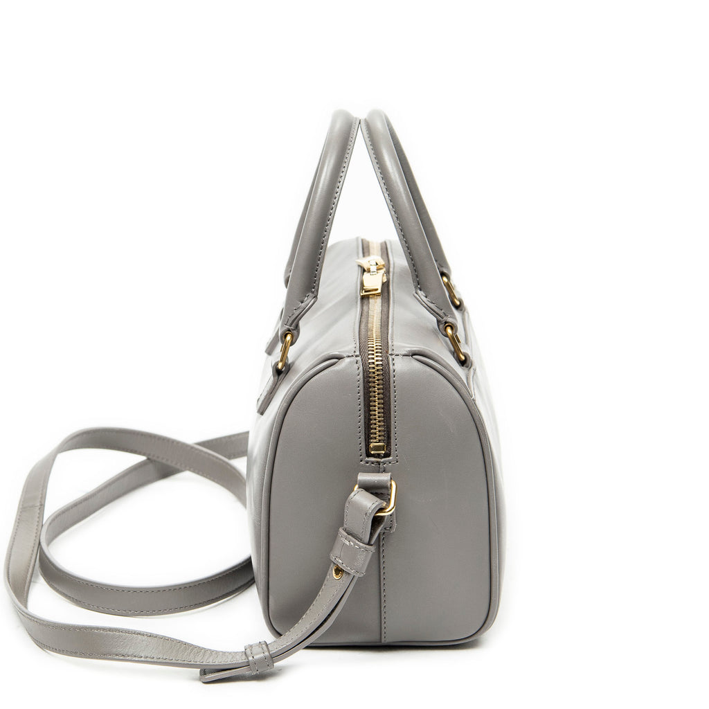 Shoulder Bag Baby Duffle Taupe Smooth Leather