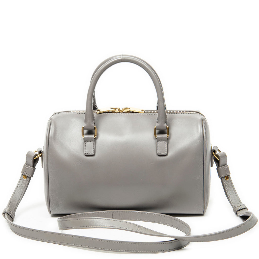 Shoulder Bag Baby Duffle Taupe Smooth Leather