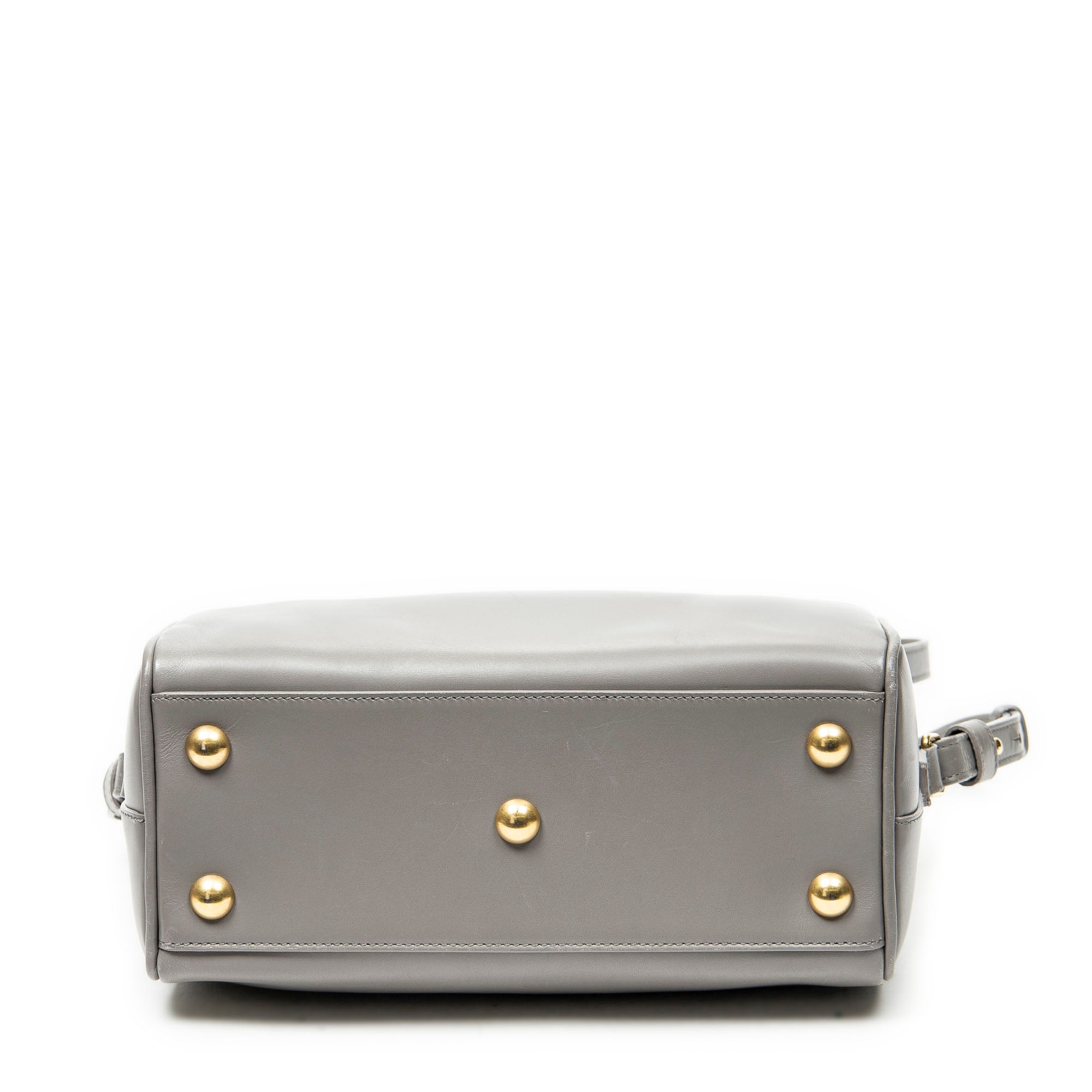 Shoulder Bag Baby Duffle Taupe Smooth Leather