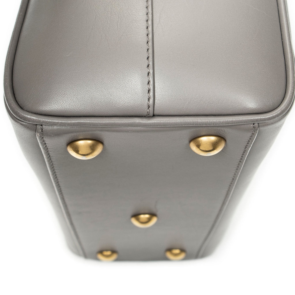 Shoulder Bag Baby Duffle Taupe Smooth Leather