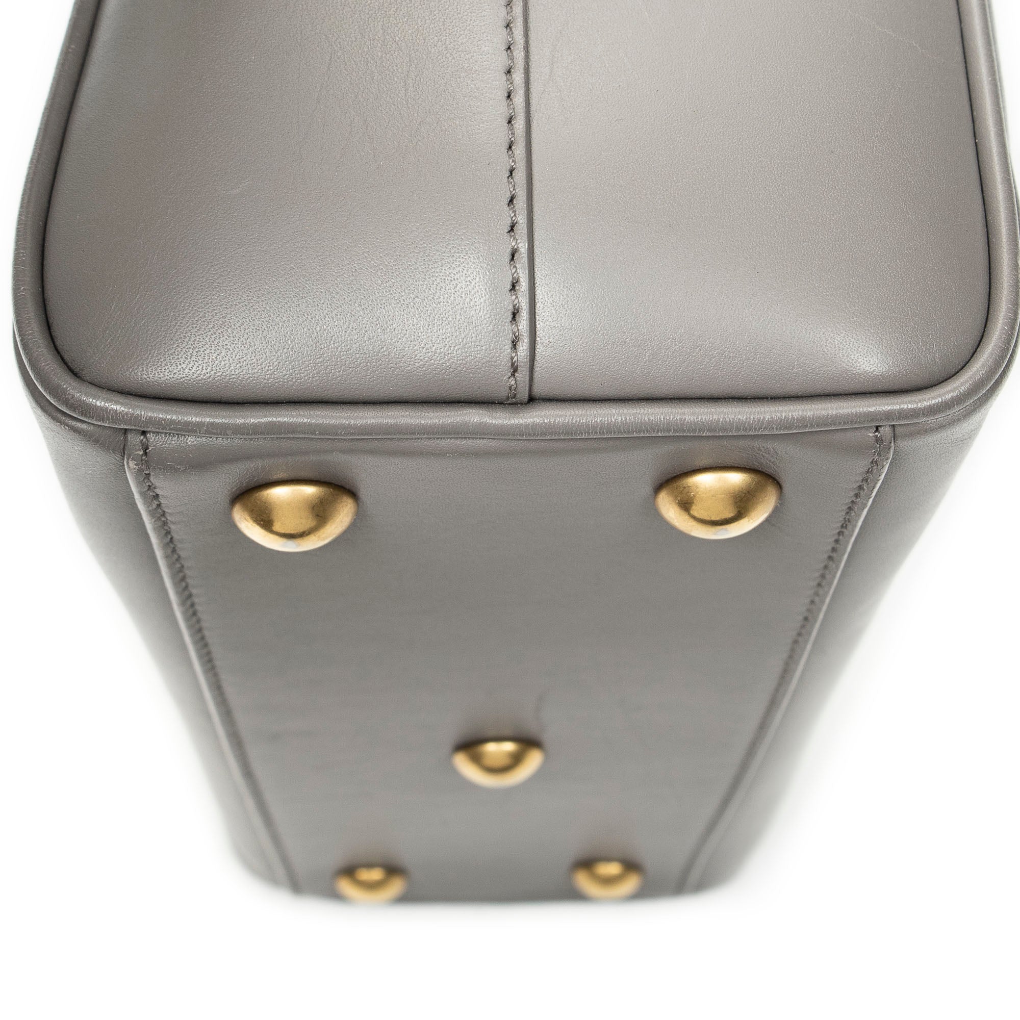 Shoulder Bag Baby Duffle Taupe Smooth Leather