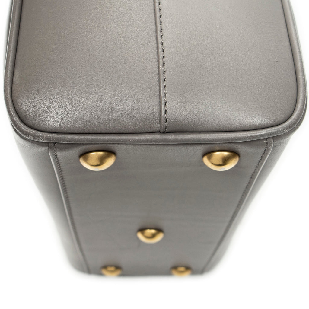 Shoulder Bag Baby Duffle Taupe Smooth Leather