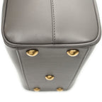 Shoulder Bag Baby Duffle Taupe Smooth Leather