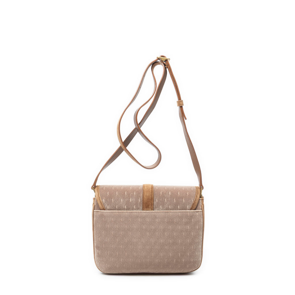 Shoulder Bag Le Monogramme Satchel Brown Monogram Suede Leather