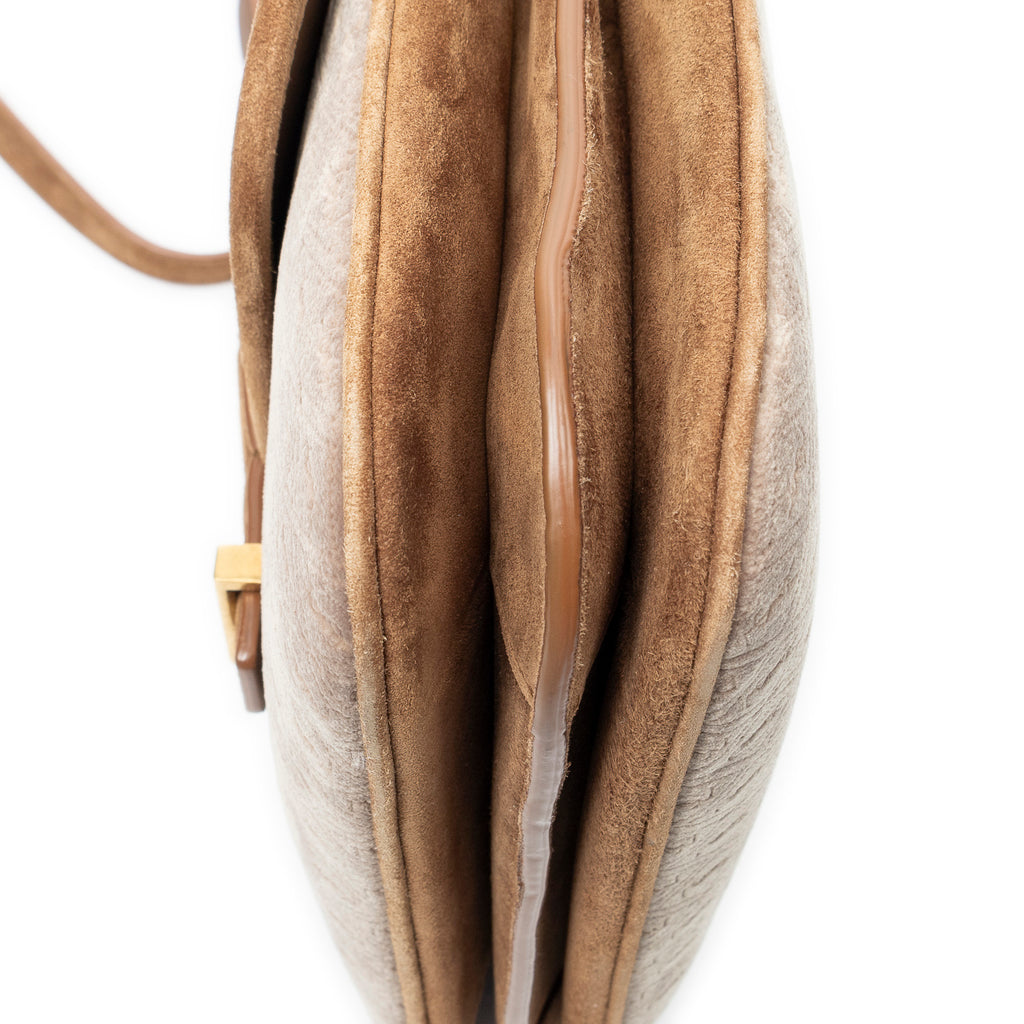 Shoulder Bag Le Monogramme Satchel Brown Monogram Suede Leather