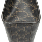 Shoulder Bag Small Vertical Cabas Brown Triomphe Coated Canvas