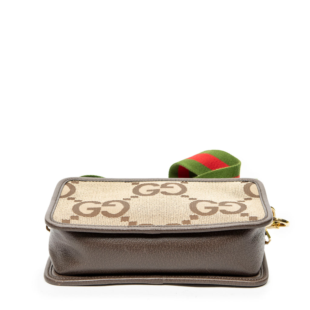 Shoulder Bag Zip Mini Camera Bag Brown Jumbo GG Canvas
