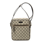 Shoulder Bag Zip Crossbody Dark Brown Supreme Coated Canvas