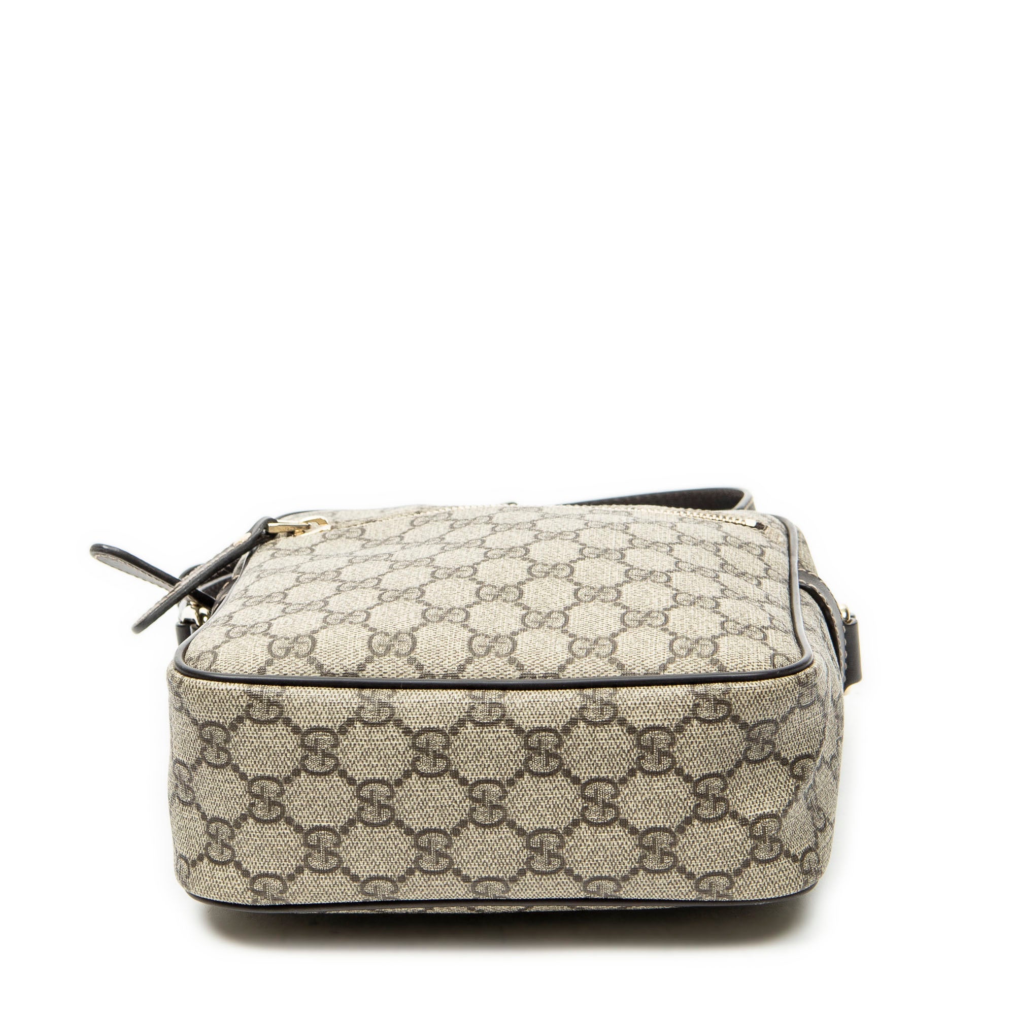 Shoulder Bag Zip Crossbody Dark Brown Supreme Coated Canvas