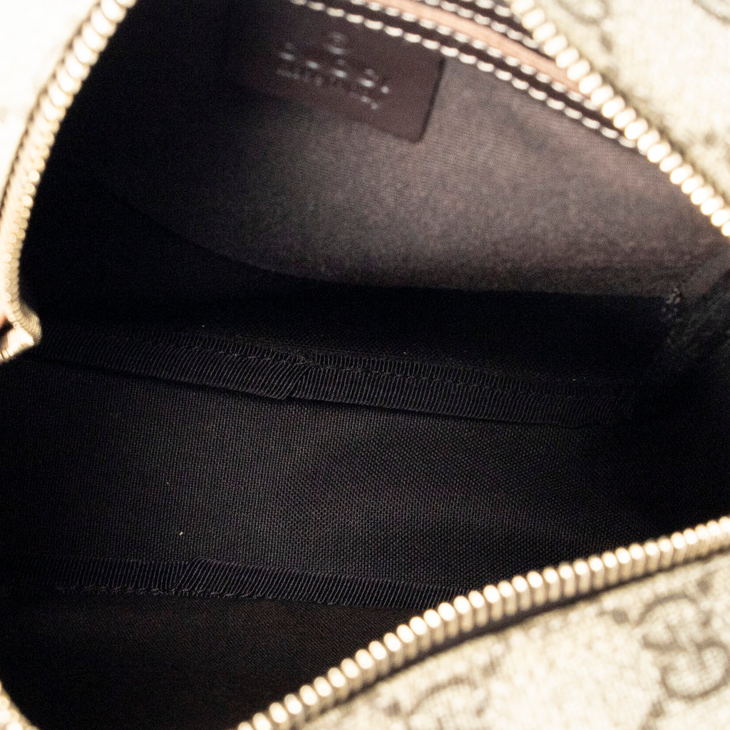 Shoulder Bag Zip Crossbody Dark Brown Supreme Coated Canvas