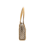Shoulder Bag Square Jackie Tote Beige Monogrammed Canvas