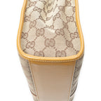 Shoulder Bag Square Jackie Tote Beige Monogrammed Canvas