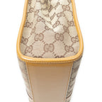 Shoulder Bag Square Jackie Tote Beige Monogrammed Canvas