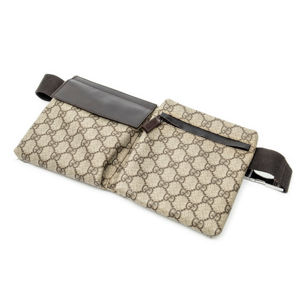 Waist Bag Waist Pouch Dark Brown Supreme Coated Canvas