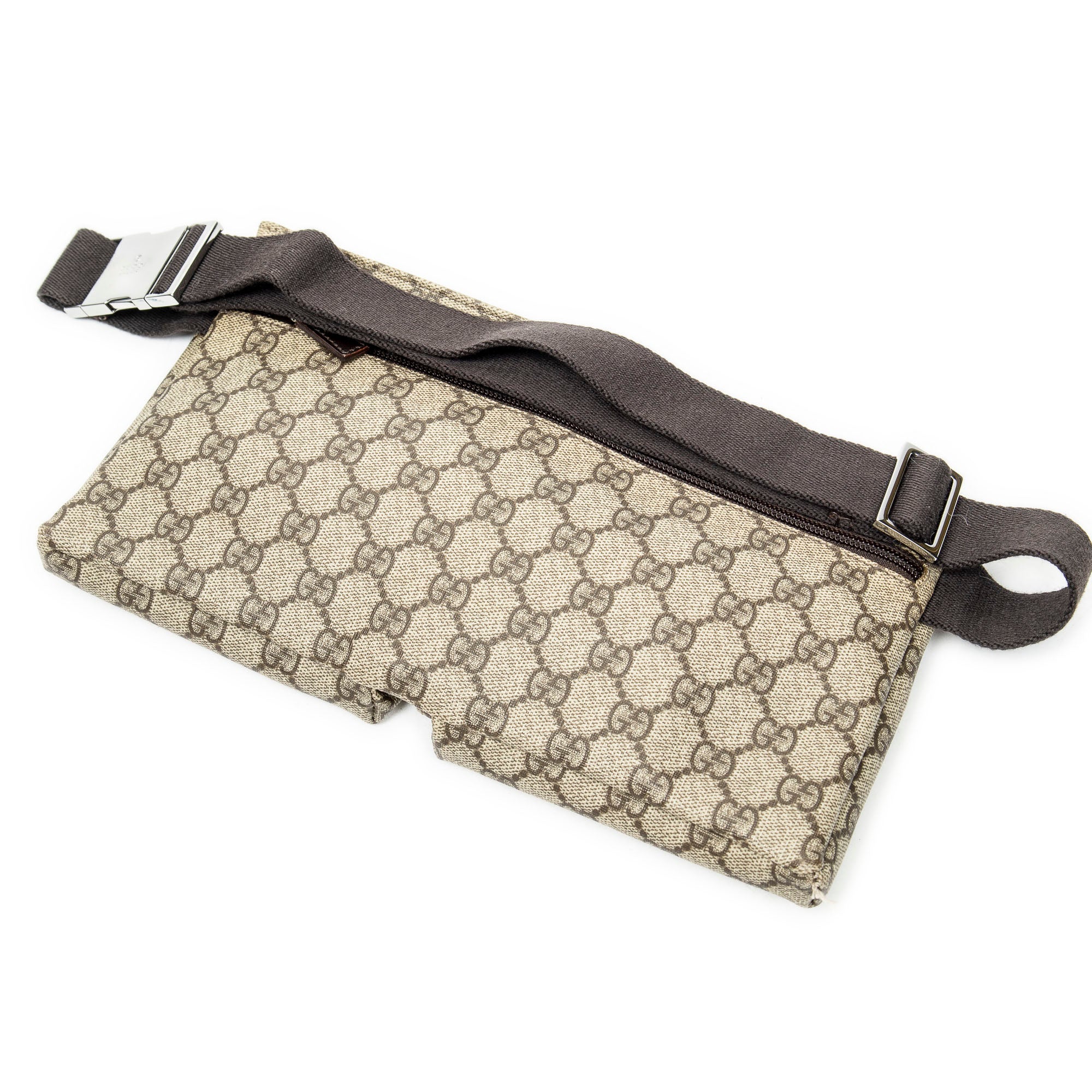 Waist Bag Waist Pouch Dark Brown Supreme Coated Canvas
