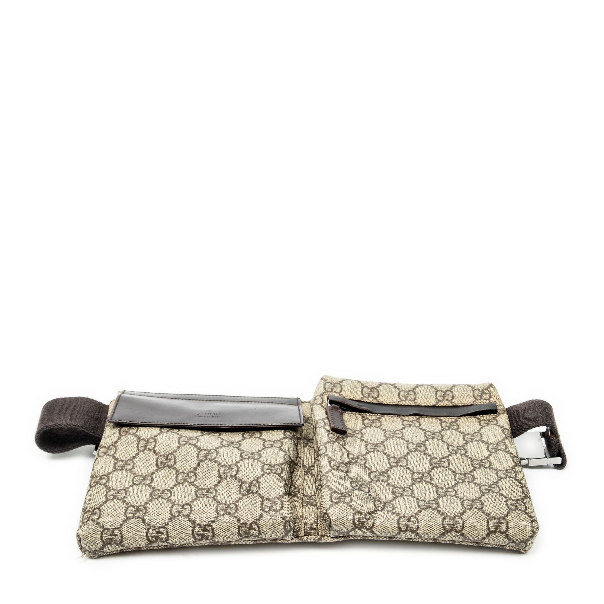 Waist Bag Waist Pouch Dark Brown Supreme Coated Canvas