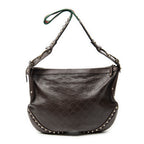 Shoulder Bag Web Studded Pelham Messenger Brown Guccissima Leather
