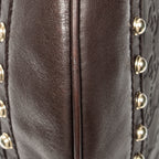Shoulder Bag Web Studded Pelham Messenger Brown Guccissima Leather