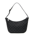 Shoulder Bag Pochette Hobo Black Monogrammed Canvas