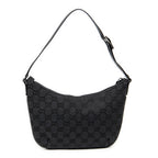 Shoulder Bag Pochette Hobo Black Monogrammed Canvas