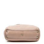 Shoulder Bag Small Bamboo Shopper Tote Pink Grained Calfskin Leather
