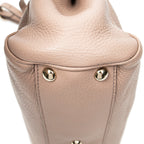 Shoulder Bag Small Bamboo Shopper Tote Pink Grained Calfskin Leather