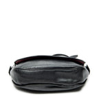 Shoulder Bag Heritage Flap Messenger Black Grained Calfskin Leather